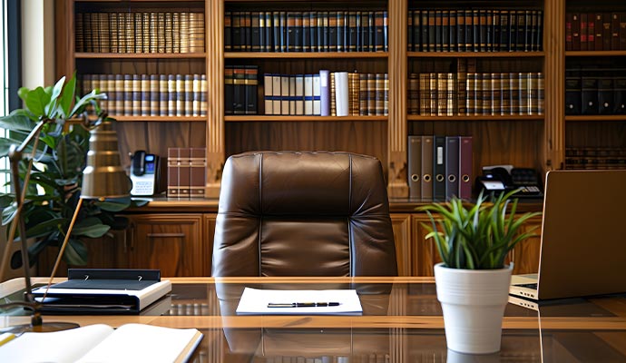 Classic law office interior